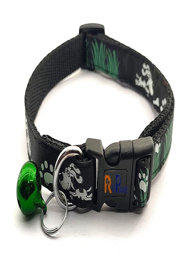 Pups&Pets Dog Collar and Leash Set Puppy Printed, Adjustable Nylon Collar with Leash for Small and Medium Dogs, Color-Full Collar Leash Set for Puppies, Dog & Cat 15 MM - Image 2